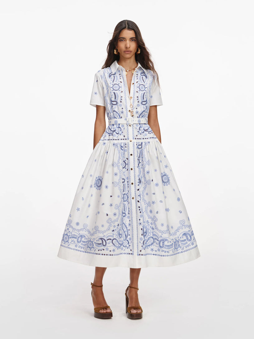 Embroidered Midi Dress SELF PORTRAIT Bianco | Grifo210 Embroidered Midi Dress SELF PORTRAIT Bianco | Grifo210