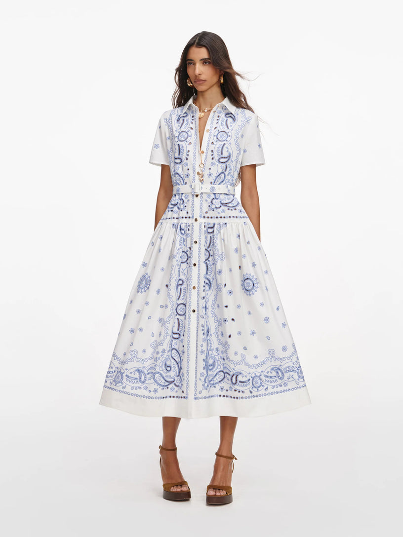 Embroidered Midi Dress