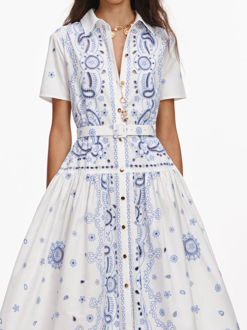 Embroidered Midi Dress