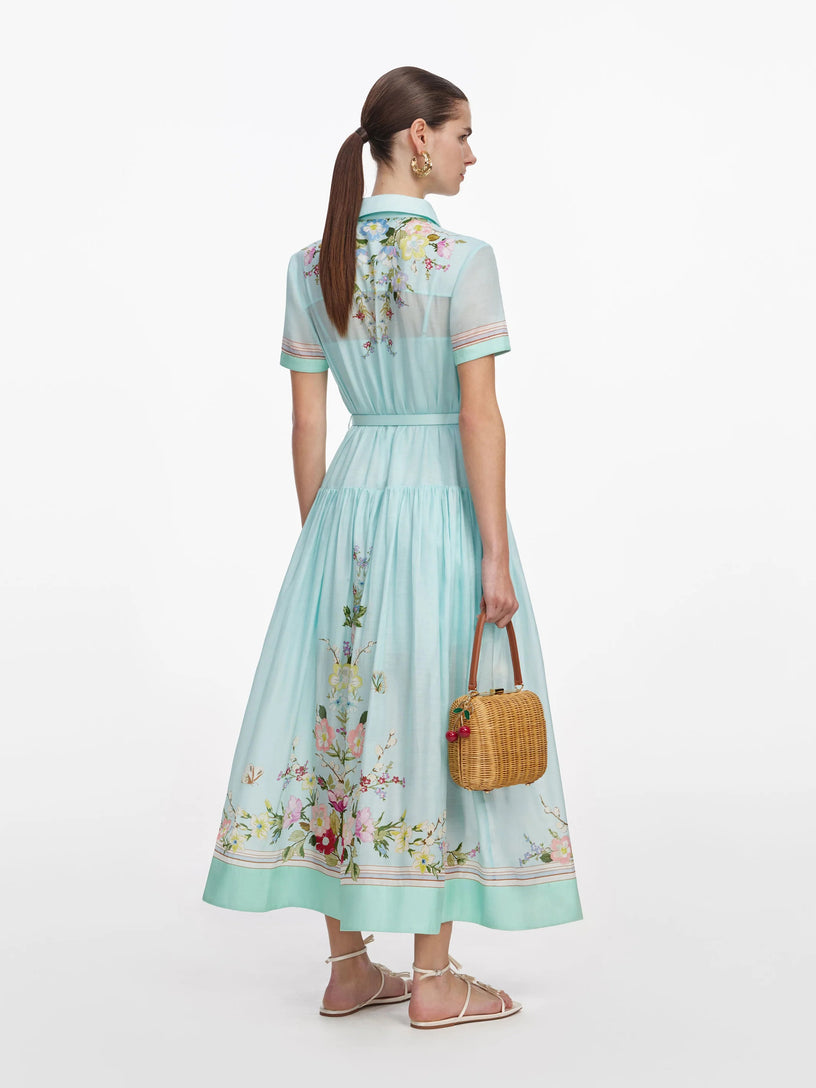 Floral Organza Midi Dress