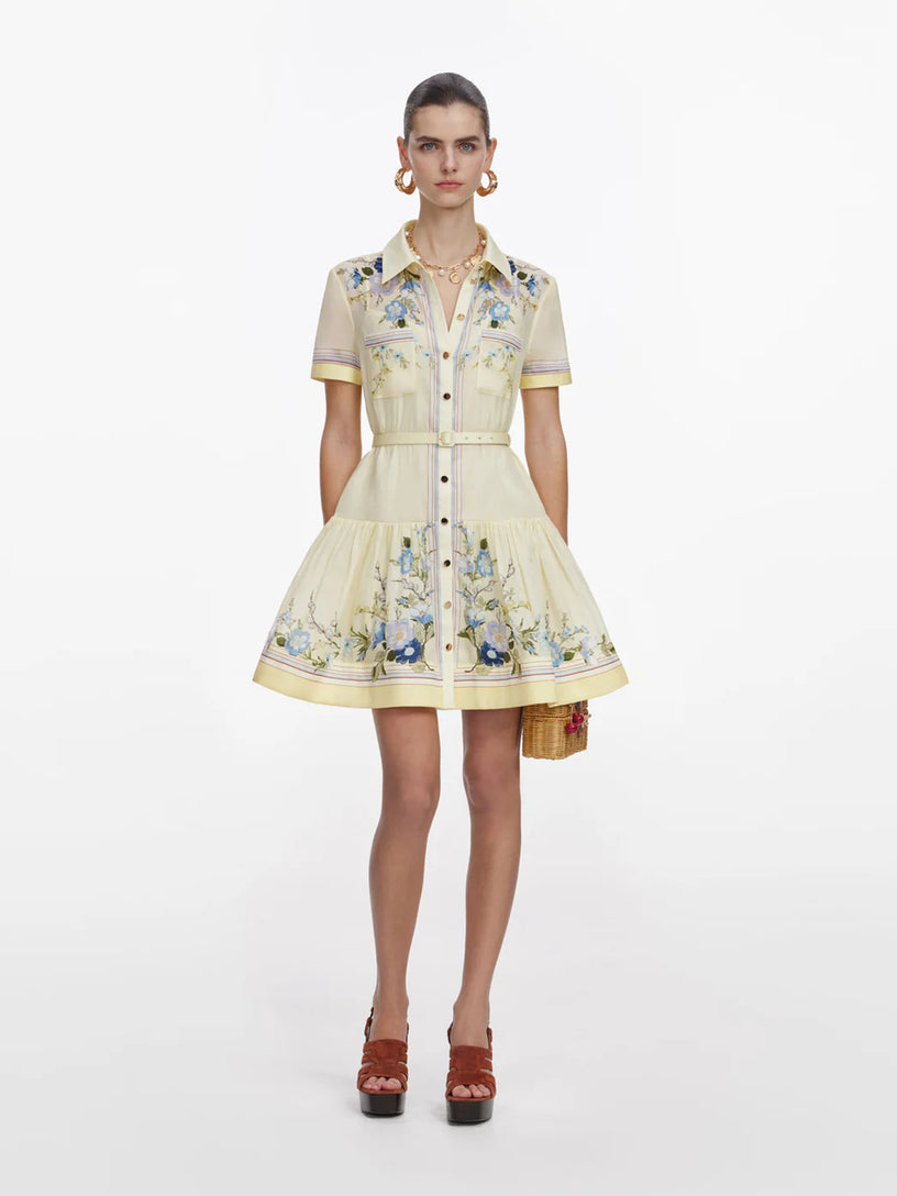 Floral Organza Mini Dress