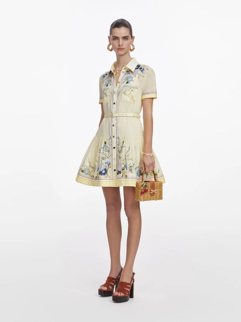 Floral Organza Mini Dress