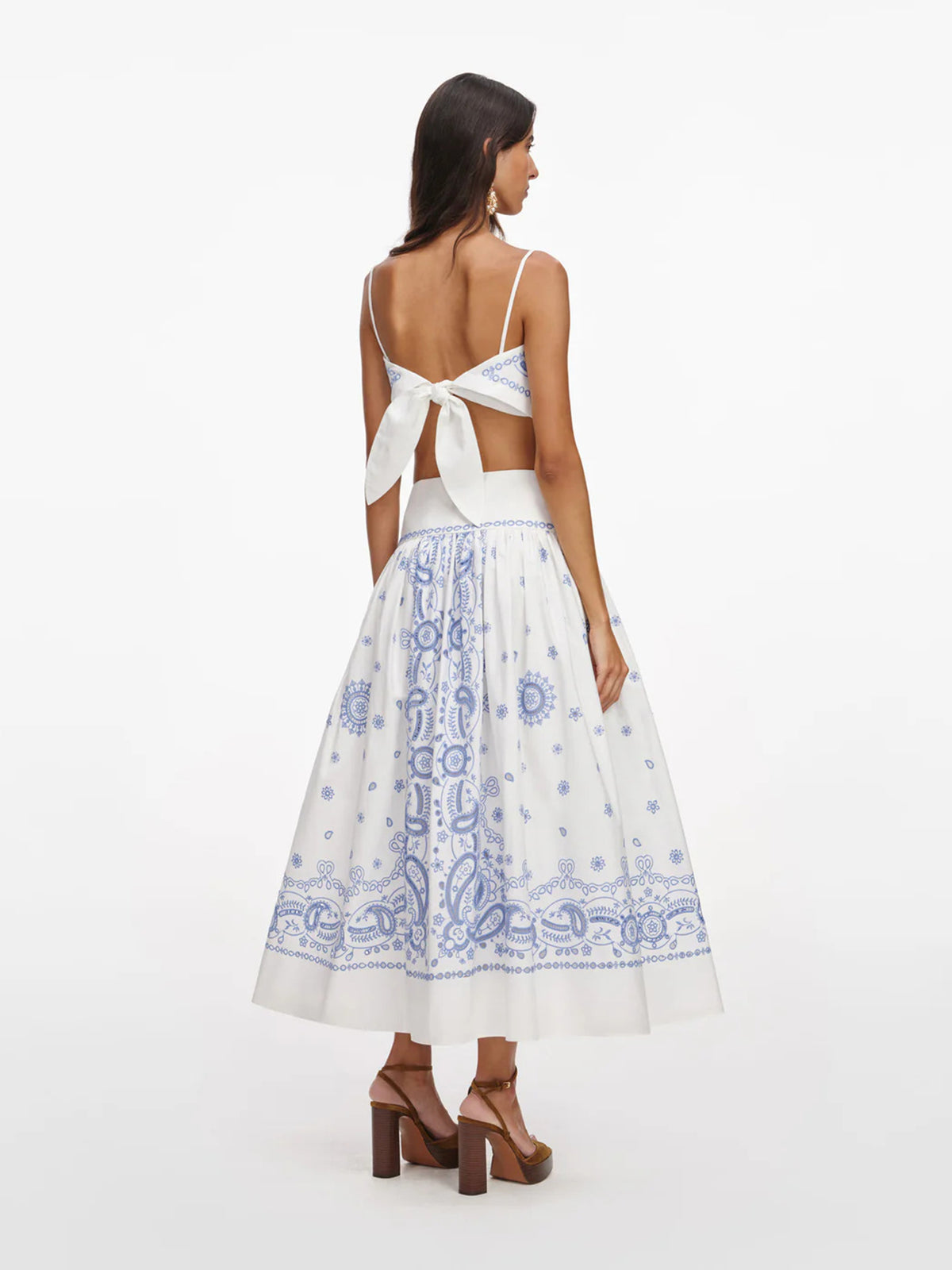 Embroidered Midi Skirt