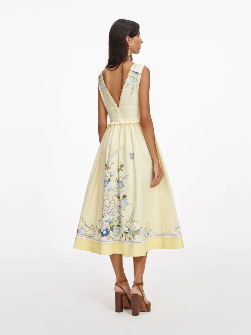 Floral Cotton Midi Dress