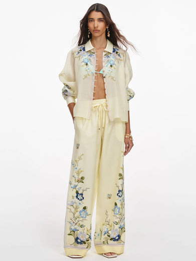 Floral Organza Trousers