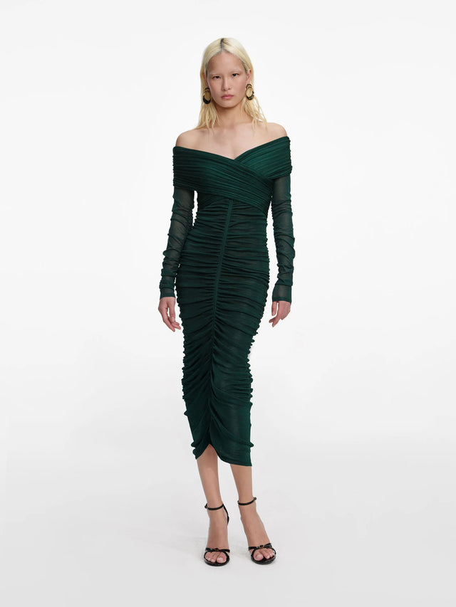 Viscose knit midi dress