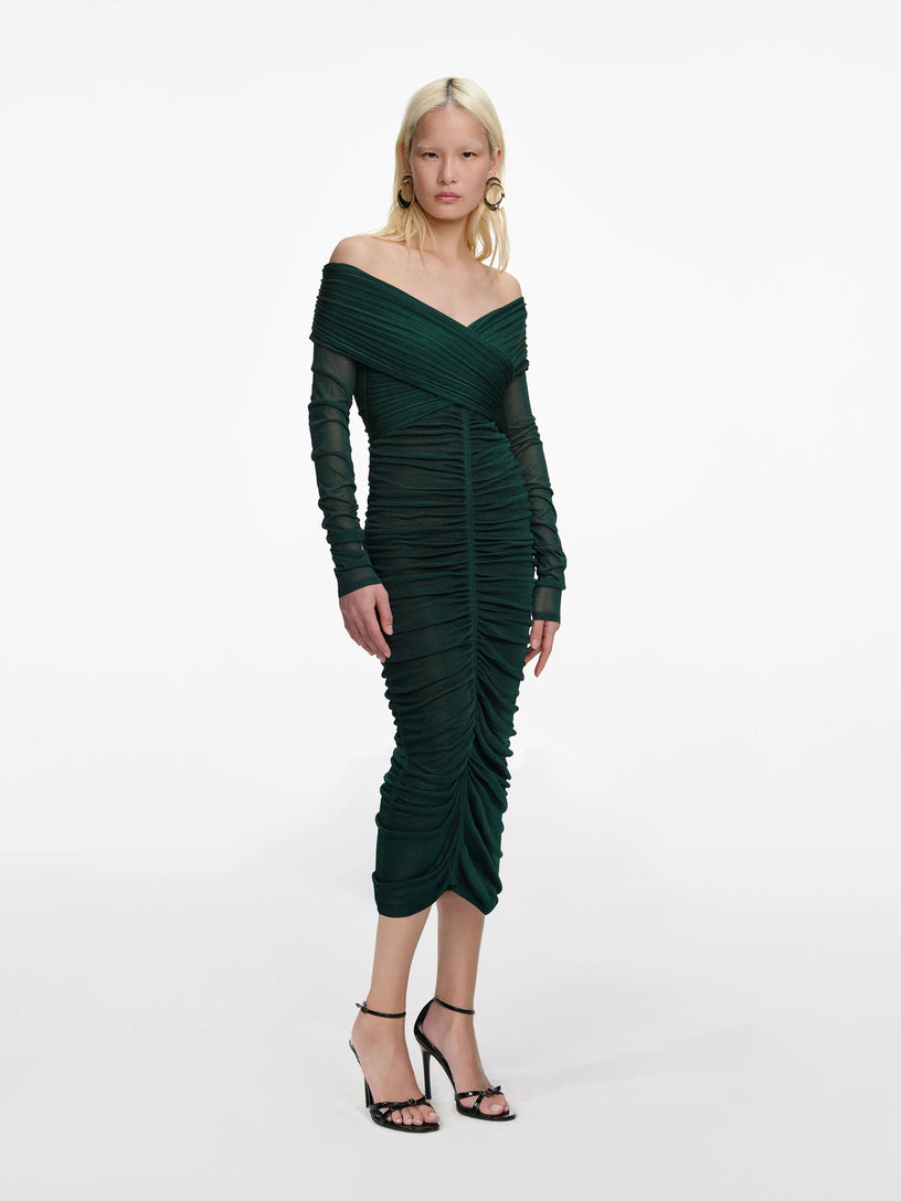 Viscose knit midi dress