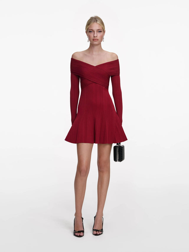 Mini dress in viscose knit