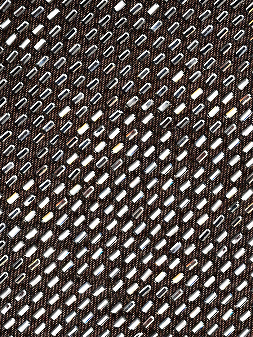 Rhinestone mesh mini dress