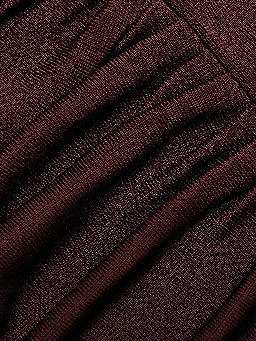 Draped knit midi dress