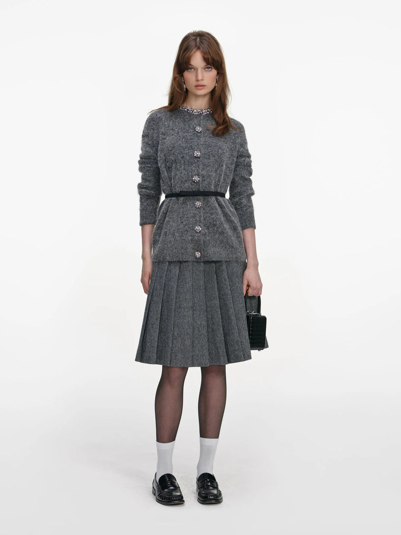 Crystal trim cardigan