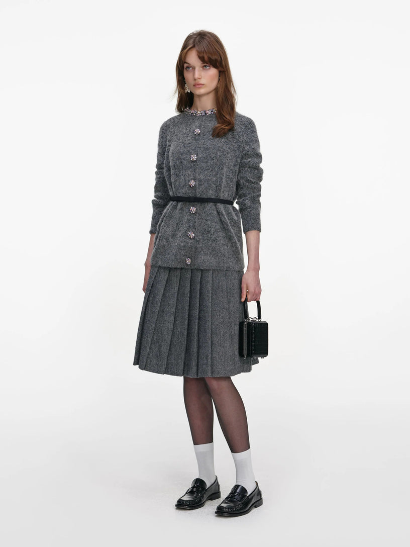 Crystal trim cardigan