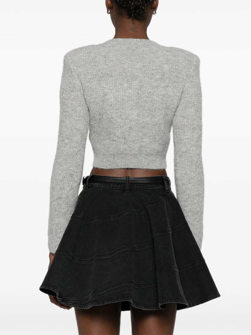 Cardigan with crystal finishes