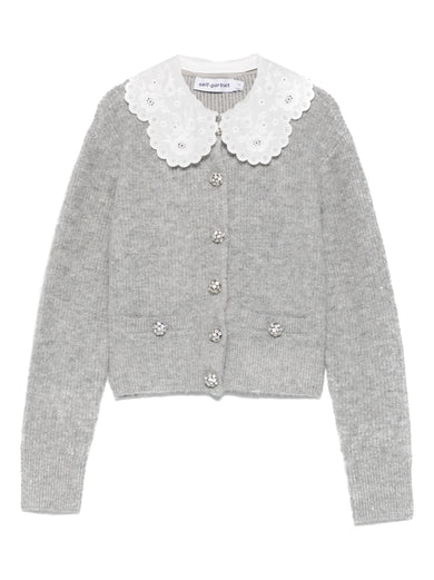 Lace collar cardigan
