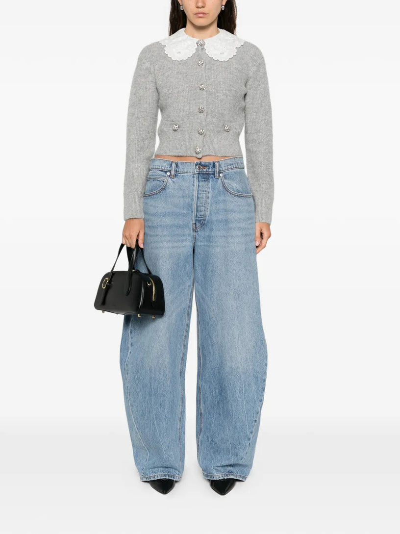 Lace collar cardigan