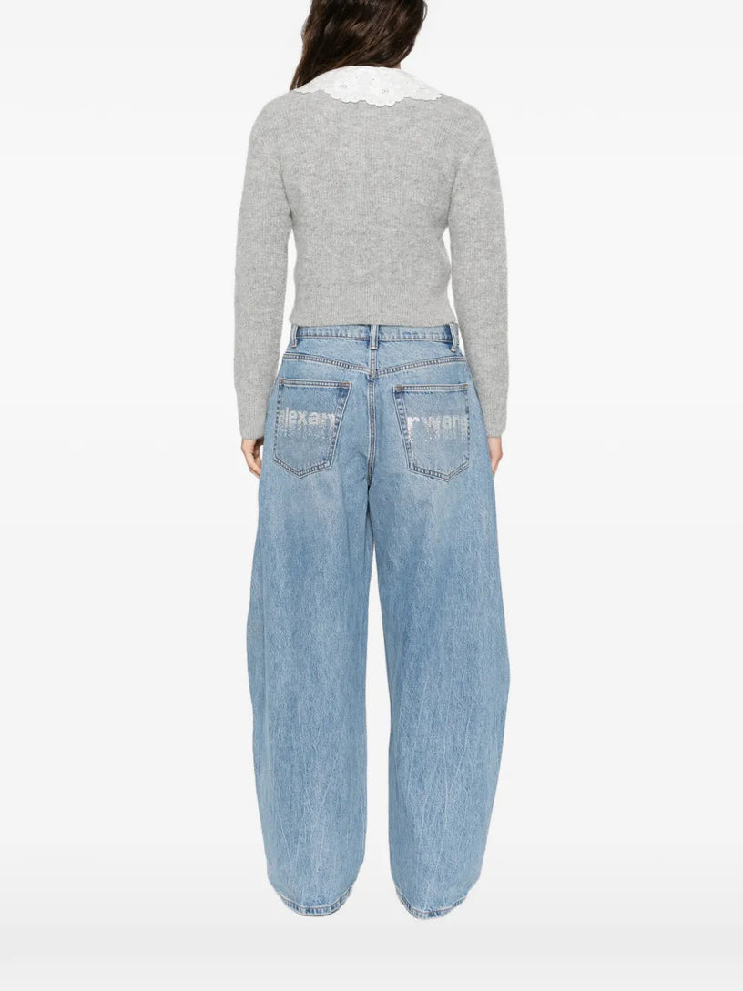 Lace collar cardigan