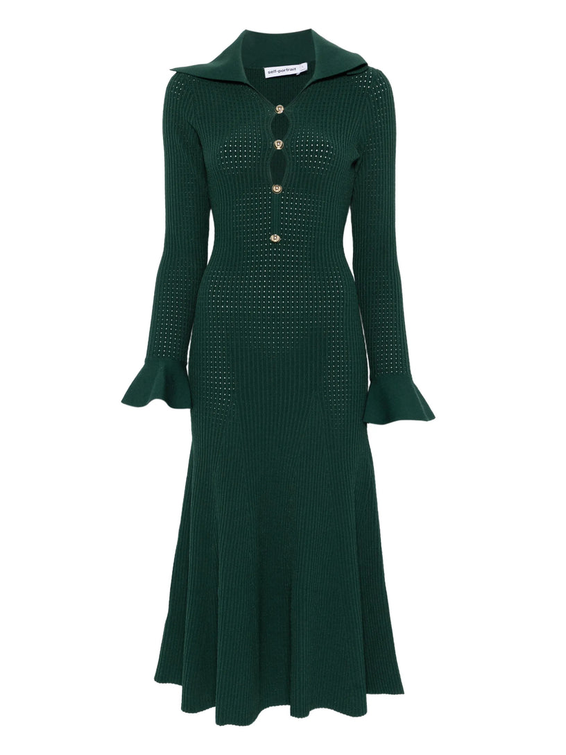 Self-Portrait Bicolor Viscose Casual Dress Self-Portrait Bicolor Viscose Casual Dress
