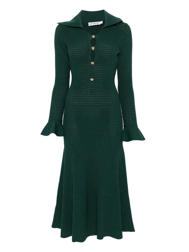 Keyhole knit midi dress