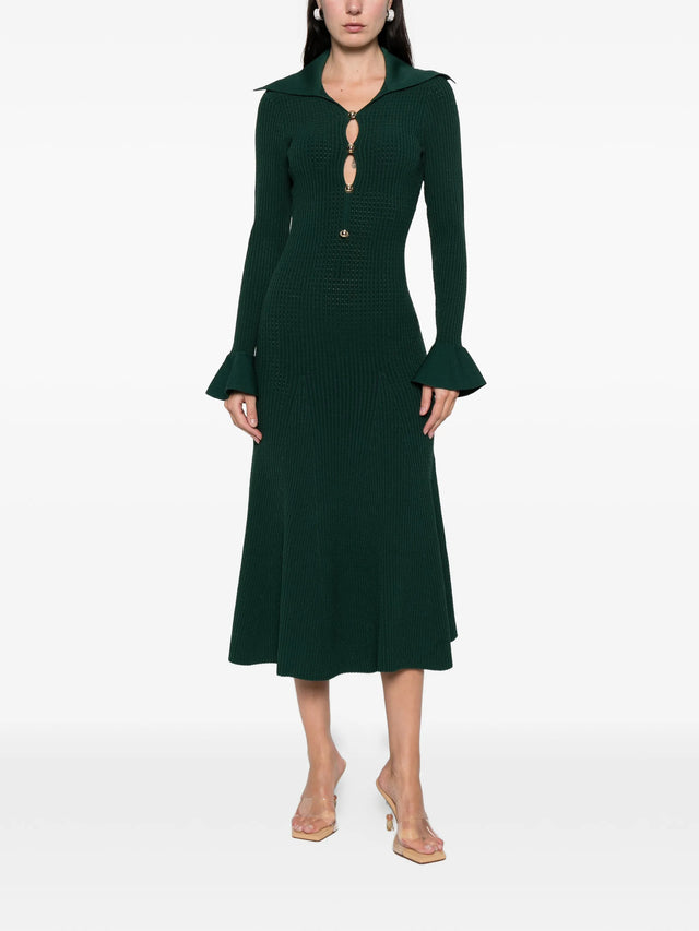 Keyhole knit midi dress