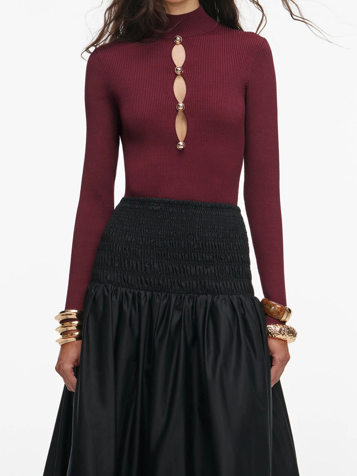 Keyhole knit top