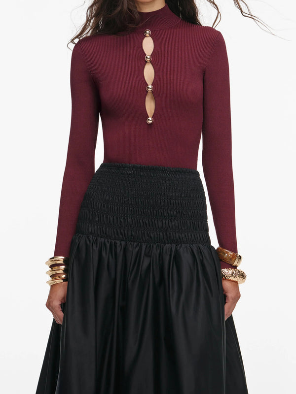 Keyhole knit top