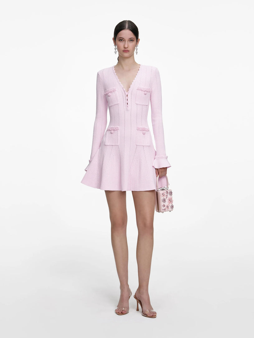 Knit mini dress SELF PORTRAIT Rosa | Grifo210 Knit mini dress SELF PORTRAIT Rosa | Grifo210