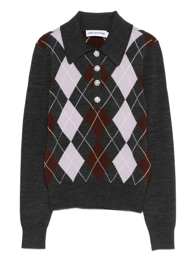 Argyle lightweight jumper