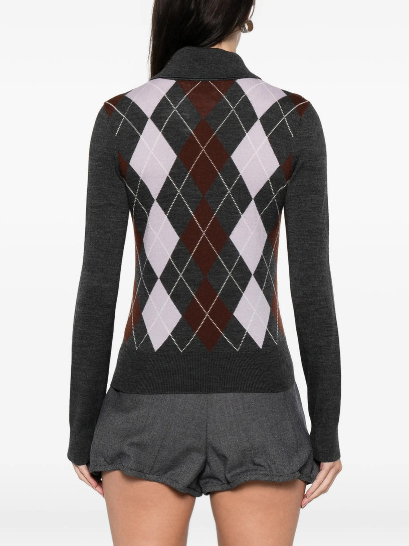 Argyle lightweight jumper
