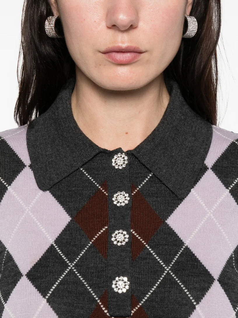 Argyle lightweight jumper