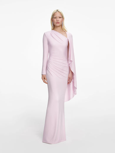 Jersey drape maxi dress