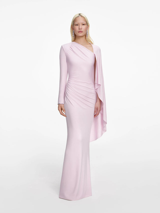 Jersey drape maxi dress