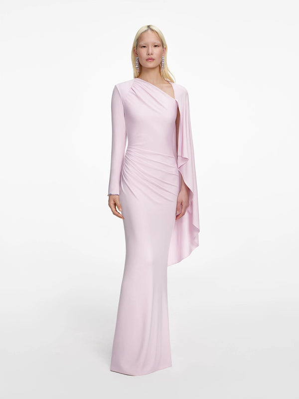 Jersey drape maxi dress