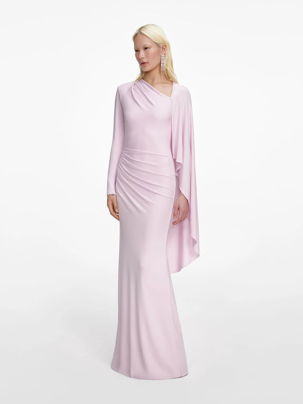 Jersey drape maxi dress