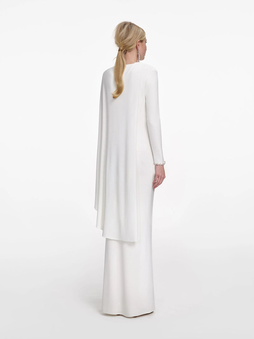 Jersey drape maxi dress