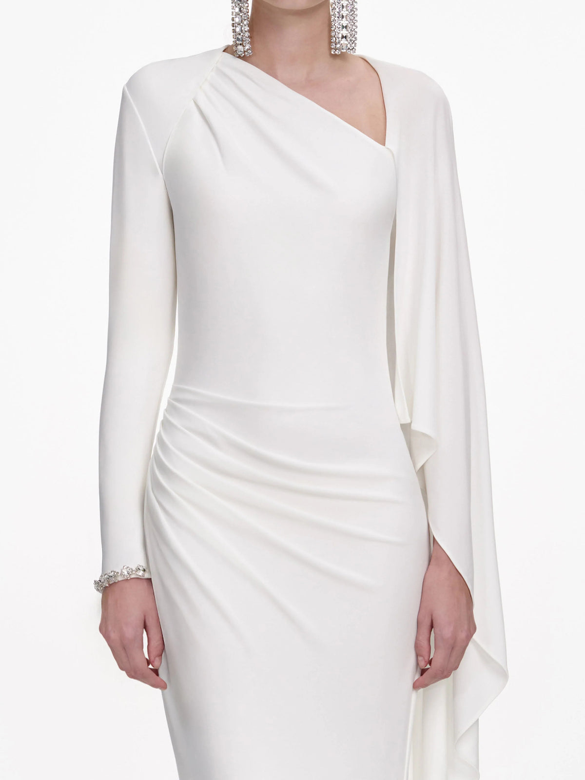 Jersey drape maxi dress