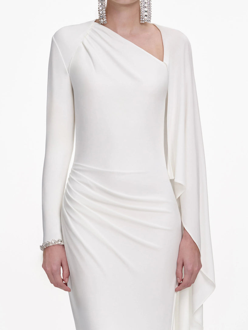 Jersey drape maxi dress