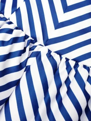 Stripe Taffeta Midi Dress