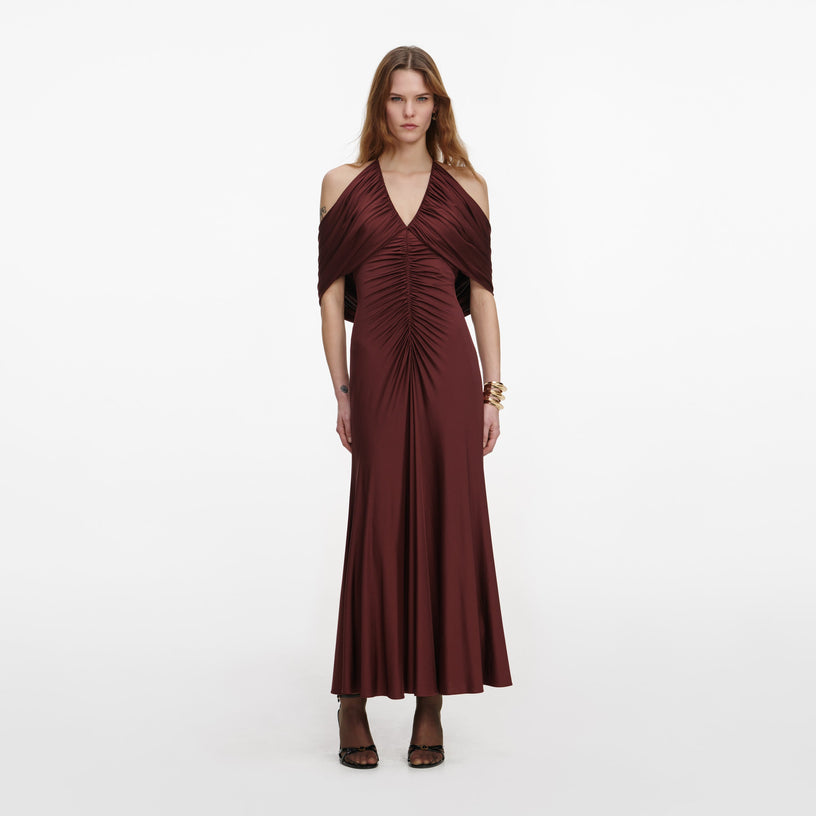 Jersey Drape Midi Dress