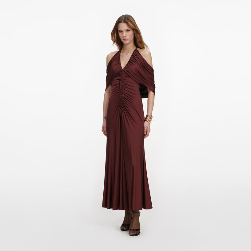 Jersey Drape Midi Dress