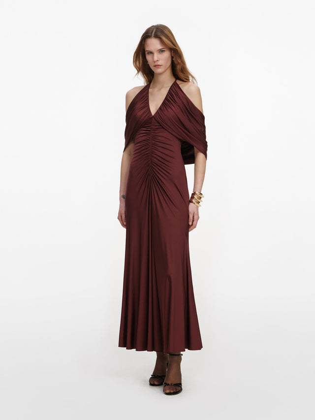 Jersey Drape Midi Dress