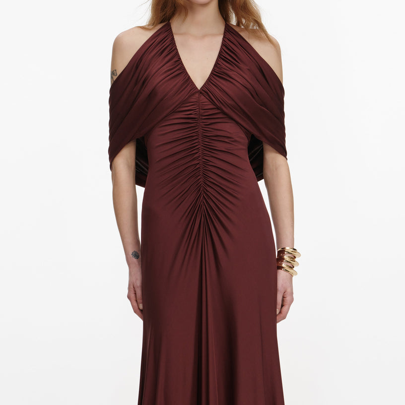 Jersey Drape Midi Dress