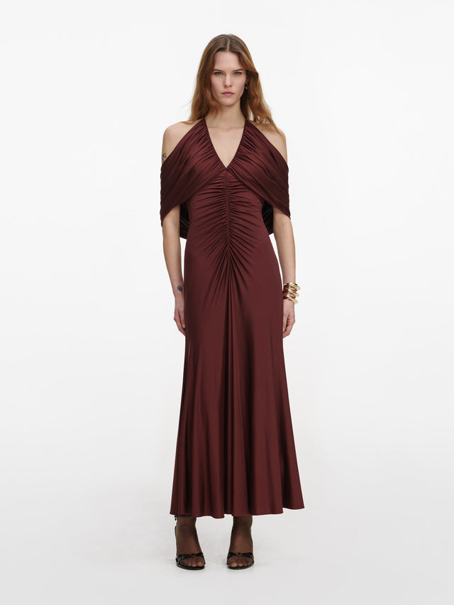 Jersey Drape Midi Dress