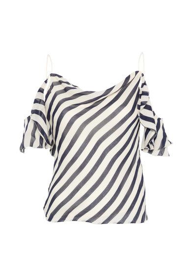 Stripe Georgette Top