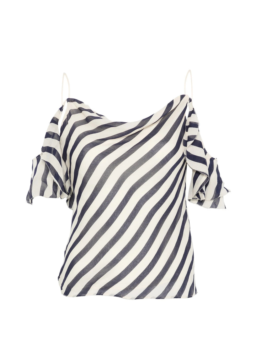 Stripe Georgette Top