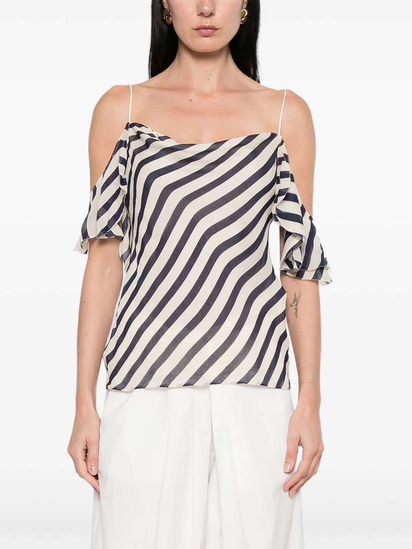 Stripe Georgette Top