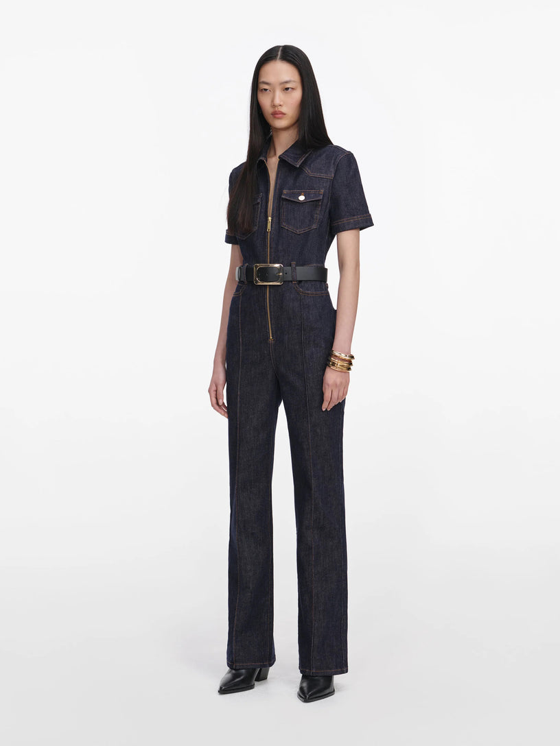 Tuta in denim indaco