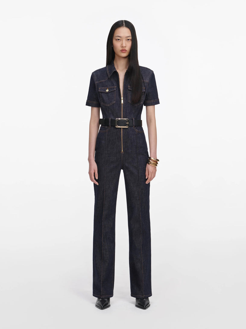 Tuta in denim indaco