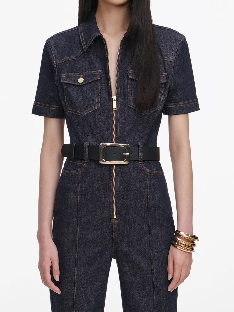 Tuta in denim indaco