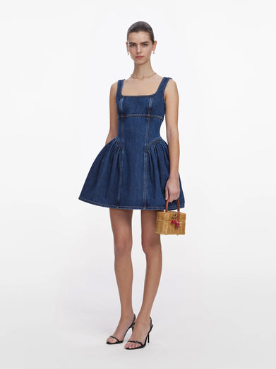 Denim mini dress
