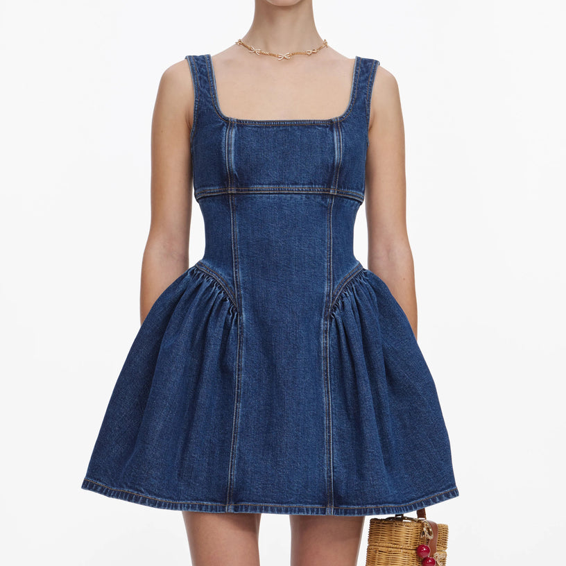 Denim mini dress